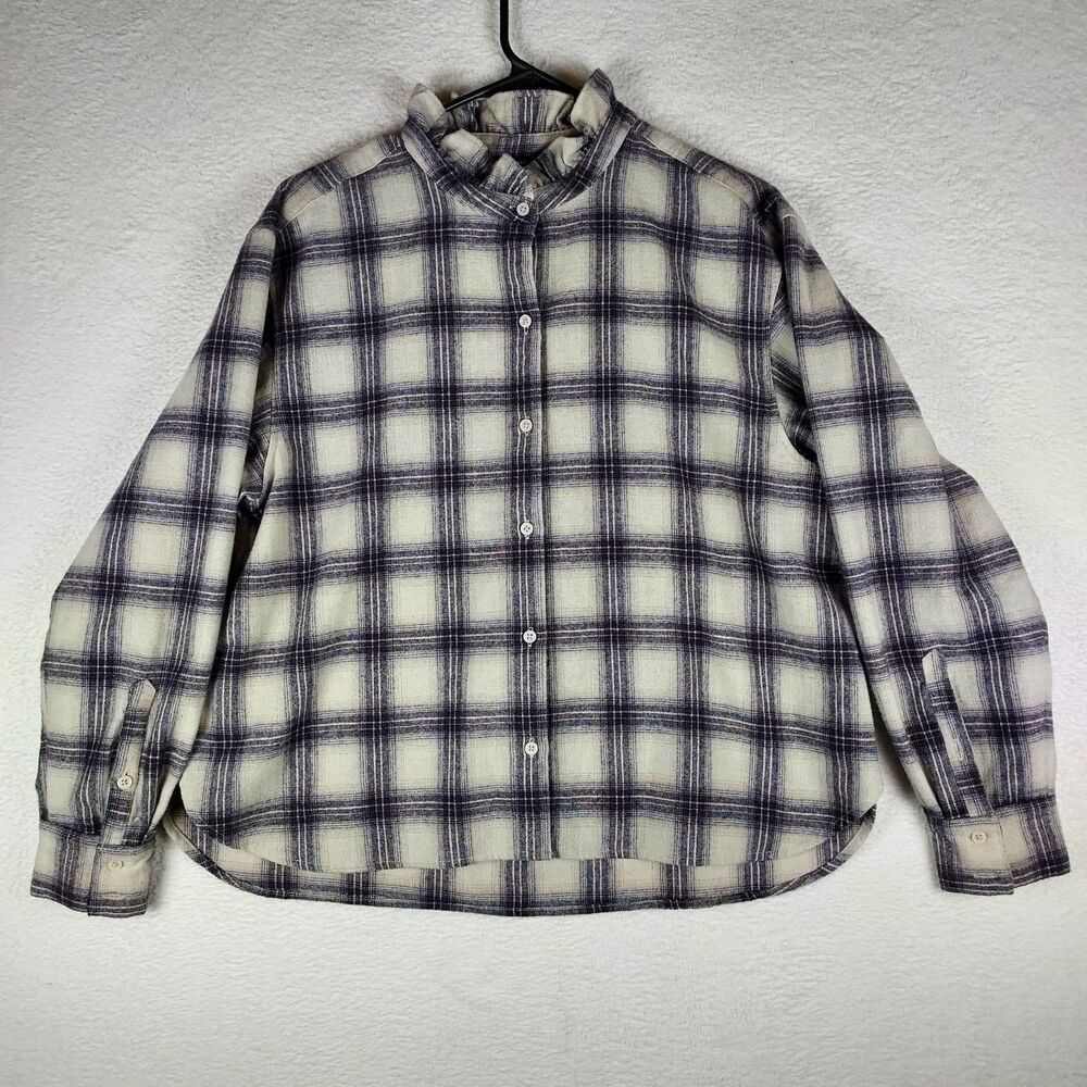 Bannana Republic Women's Plaid Button Down Long-sleeved Size Medium